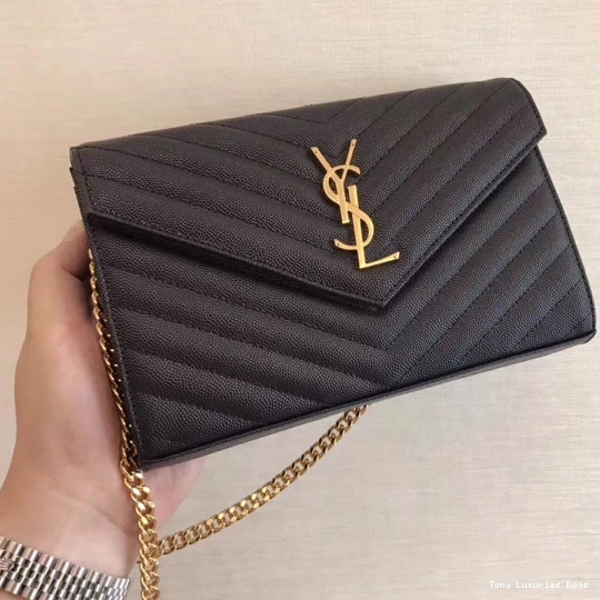 Tony Luxuries MATELASSÉ YSL WALLET CHAIN CASSANDRE 0710